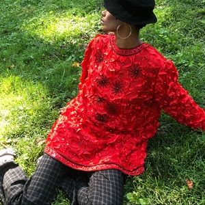 Vintage Ruby Cocktail Jacket